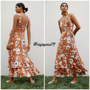 NWT,  Beautiful Anthropologie Ruffled Floral Midi Dress💝